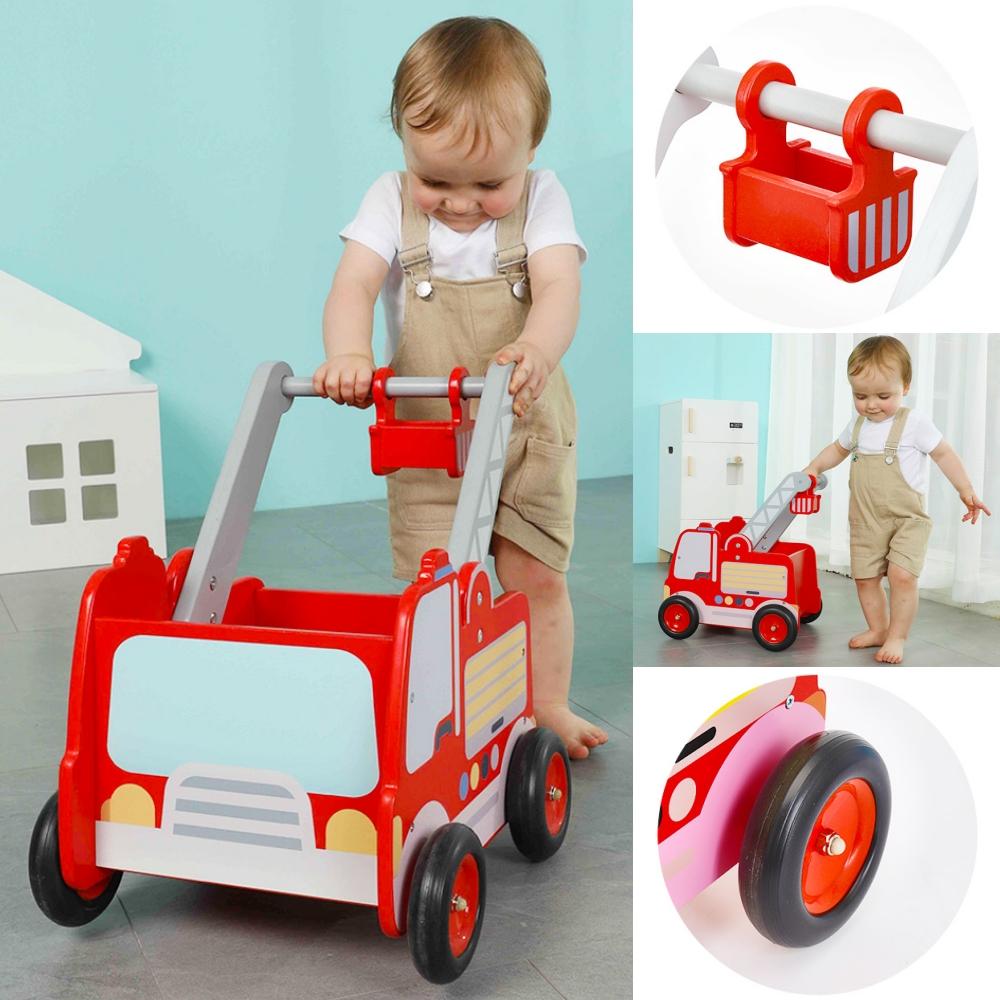 ANDADOR DE BOMBEROS DE MADERA PARA NIÑOS