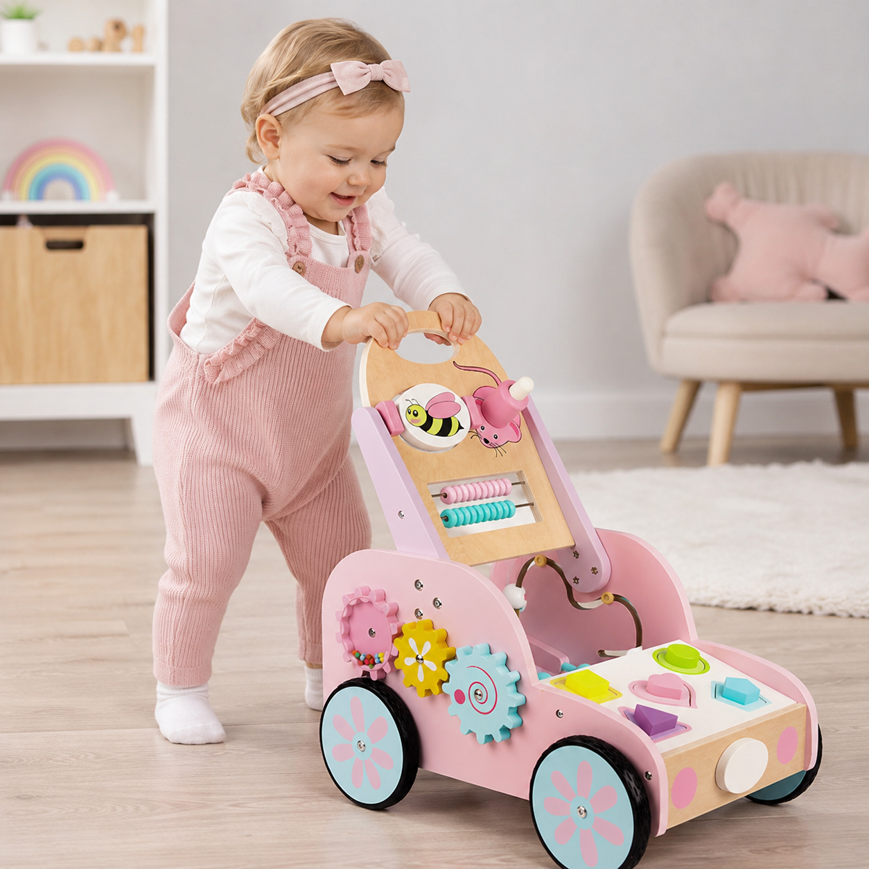 ANDADOR DE CONEJITO CON JUEGOS SENSORIALESPARA BEBES