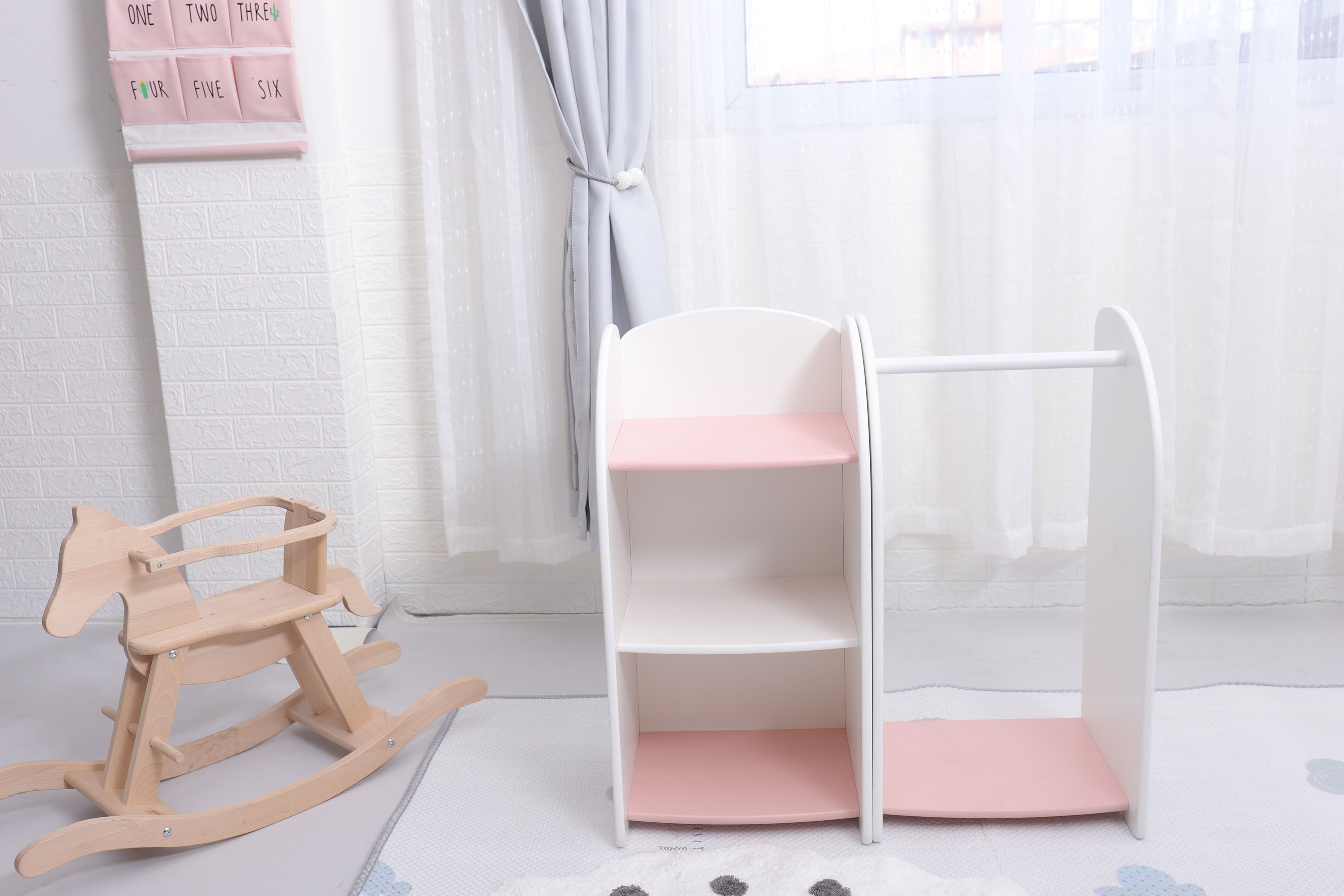 GUARDAROPA + GABINETE PARA ALMACENAMIENTO DE NIÑOS MONTESSORI