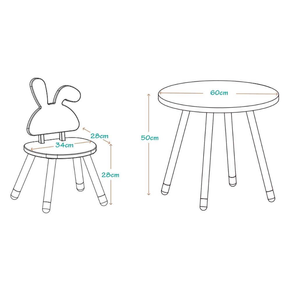 SET MONTESSORI MESA Y SILLAS BLANCO