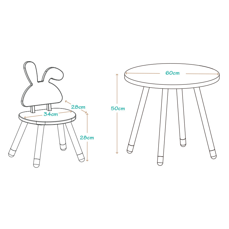 SET DE MESA & SILLAS EDUCACIONAL acqua