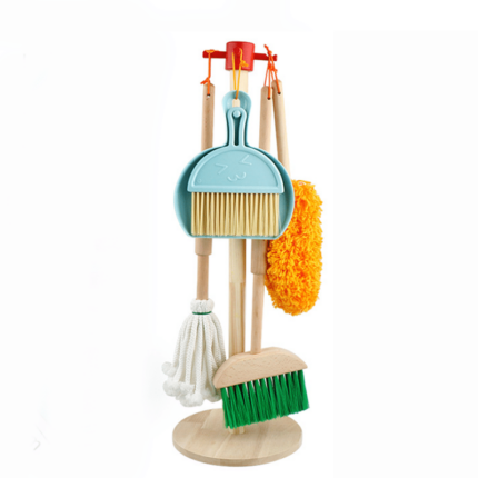 JUEGO DE LIMPIEZA DE MADERA PARA NIÑOS MONTESSORI