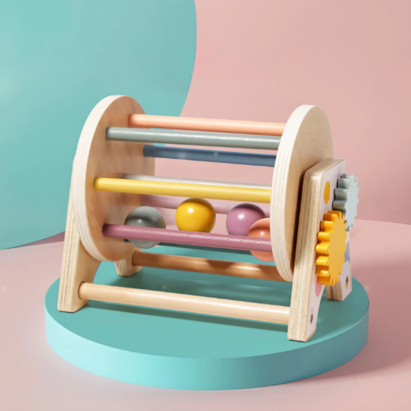 JUGUETE MONTESSORI 3 EN 1 GIRATORIO DE MADERA PARA BEBÉS